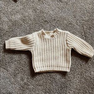 Cream Speckled Hux Baby Sweater